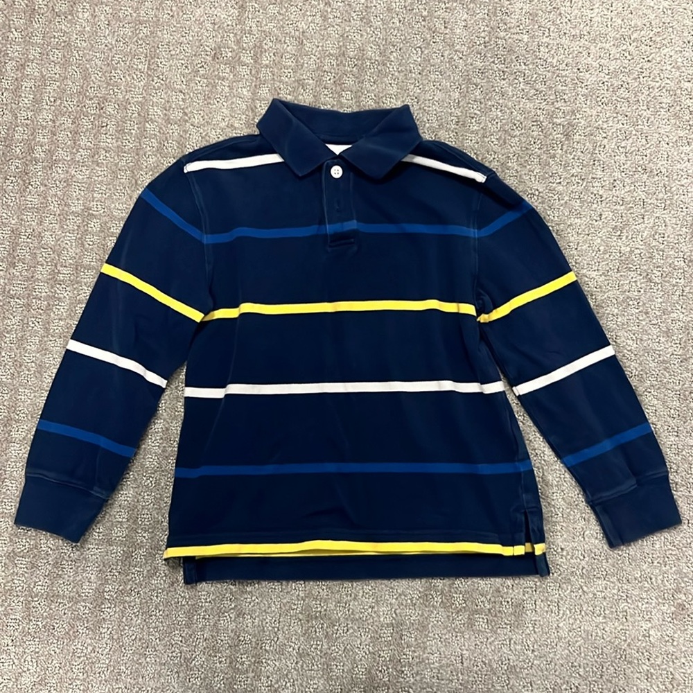 Hanna Andersson Boys 6-7 Long Sleeves Polo